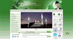 Desktop Screenshot of pakembassyksa.com